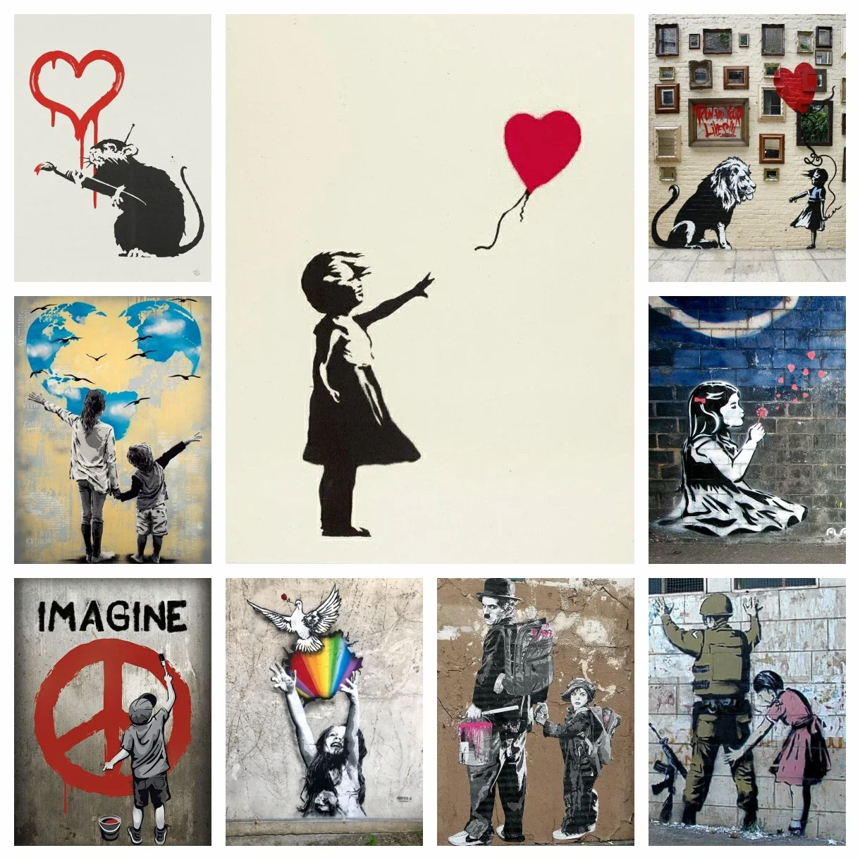 Resin Art Work - Banksy Graffiti Sokak Temalı 5D Kendin