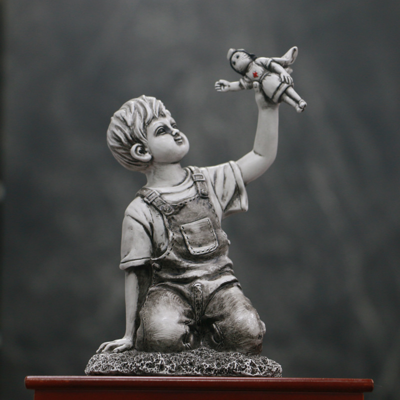 Resin Art Wedding Gift - Banksy Heykelciği Sanat Eseri Hasta Hemşiresi