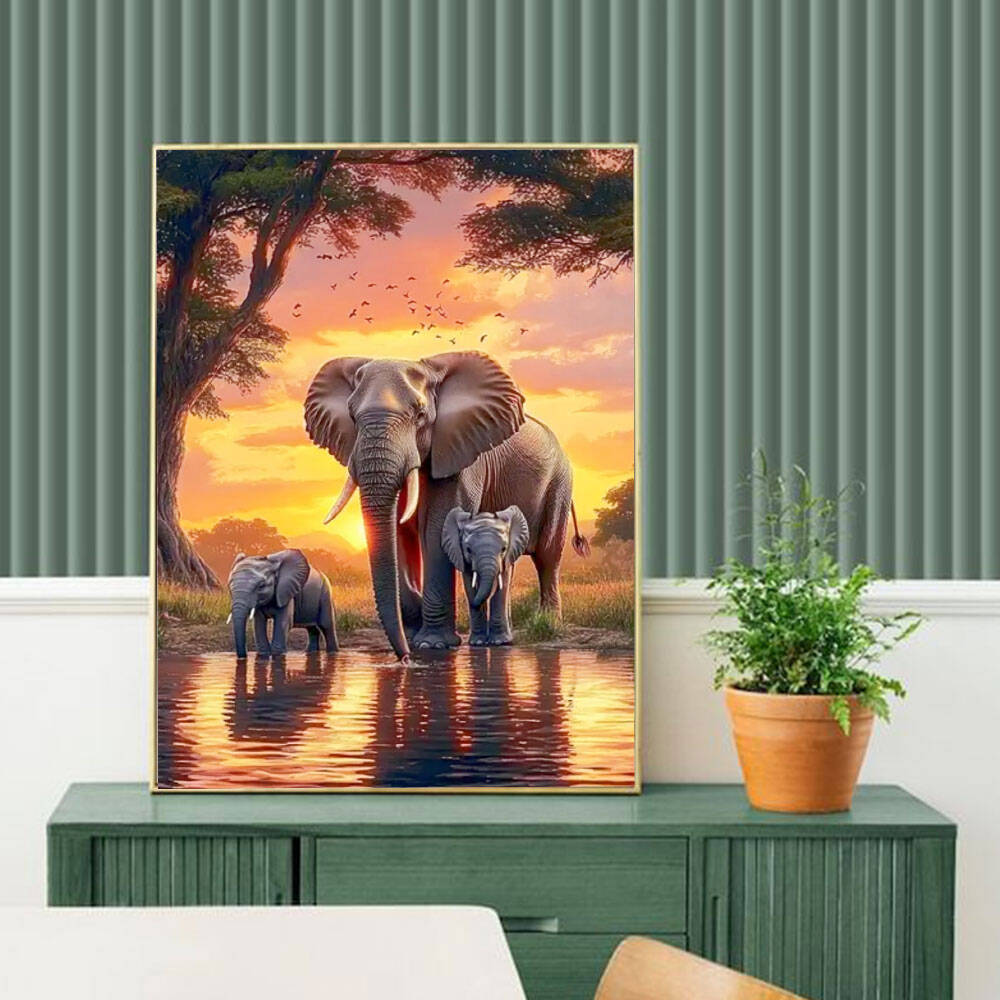 Huacan Fil Gün Batımı Manzaras - Resin Art Wallpaper incelemesi ve fiyatı