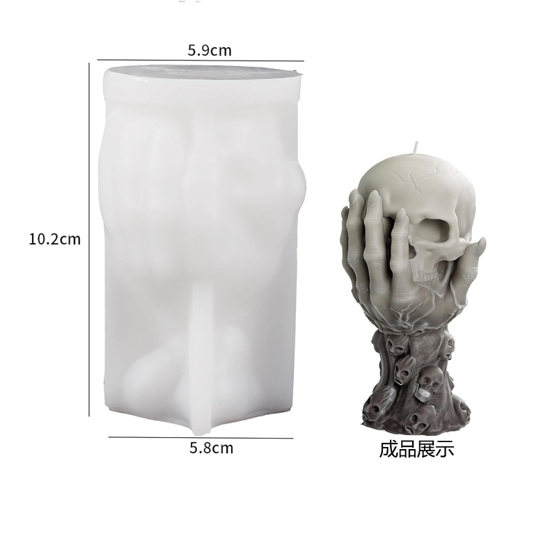 Cadılar Bayramı Kafatası Mum S - Resin Art Work incelemesi ve fiyatı